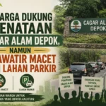 revitalisasi-cagar-alam-depok-disambut-warga-soroti-parkir-dan-kemacetan