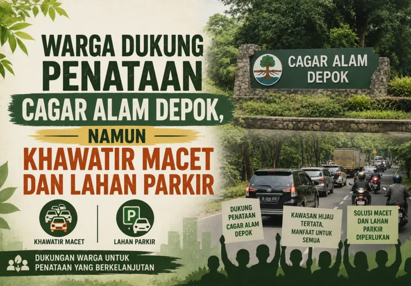 revitalisasi-cagar-alam-depok-disambut-warga-soroti-parkir-dan-kemacetan