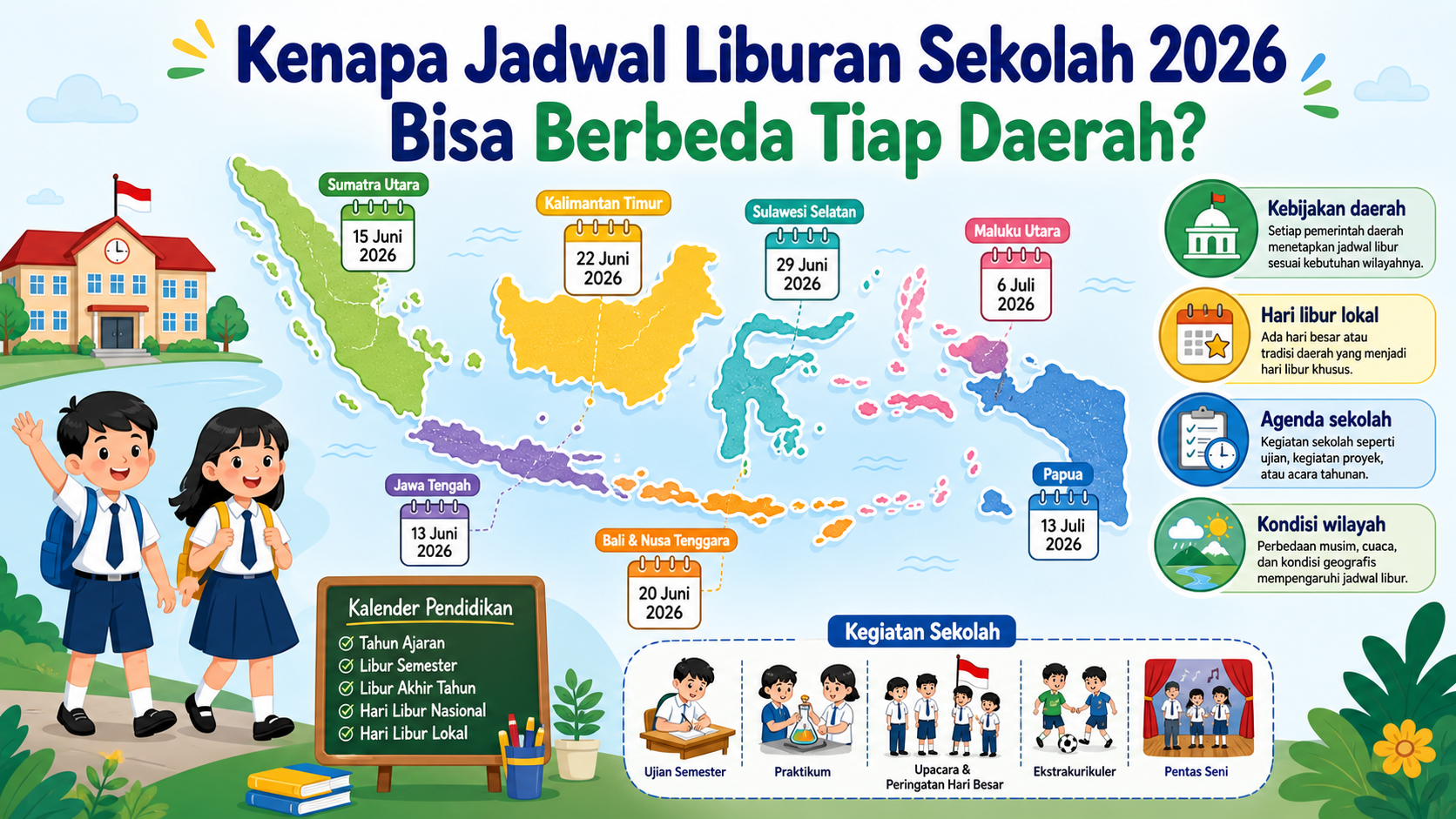Kenapa Jadwal Liburan Sekolah 2026 Bisa Berbeda Tiap Daerah? - liburan