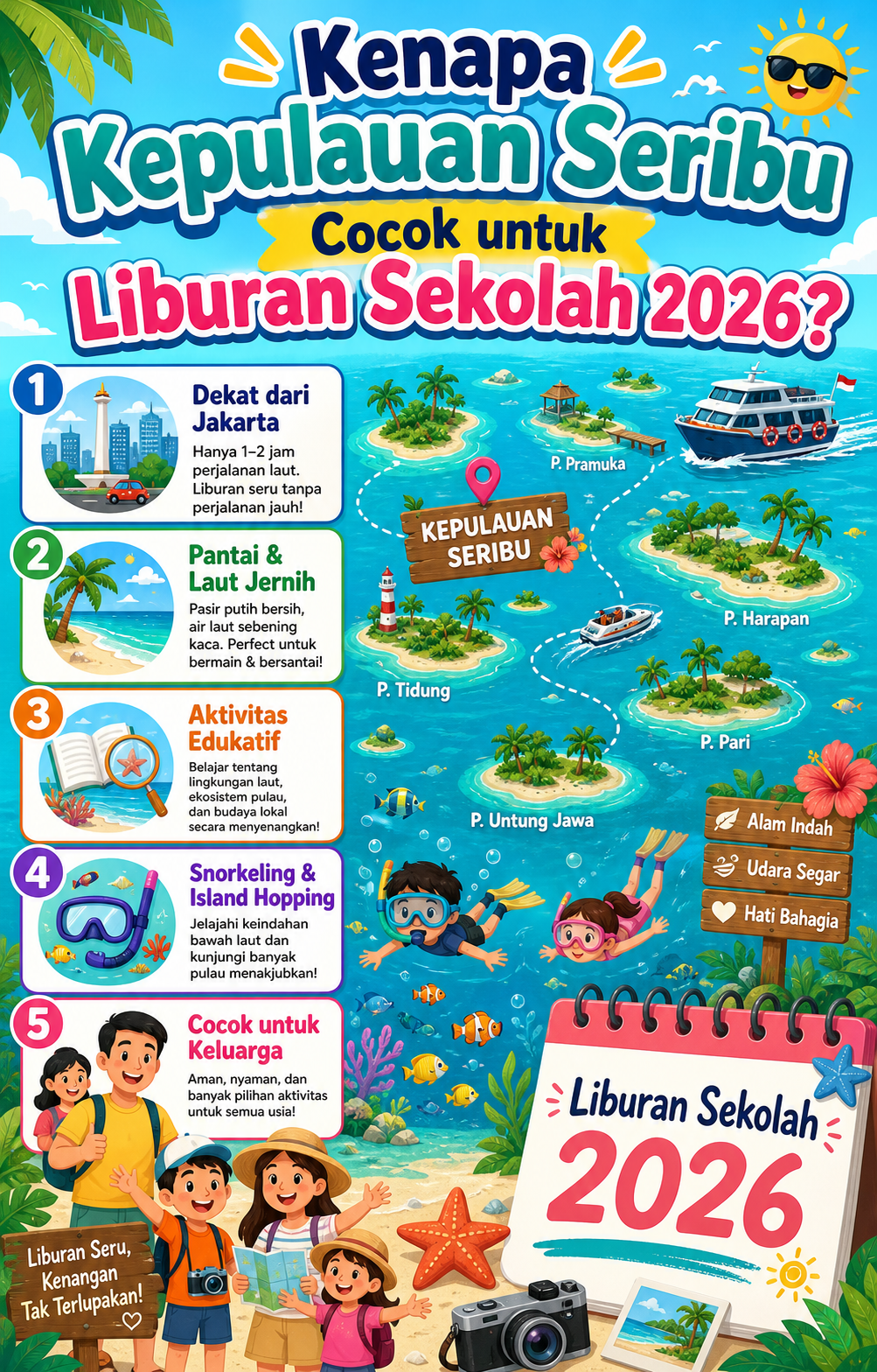 Kenapa Kepulauan Seribu Cocok untuk Liburan Sekolah 2026? - liburan
