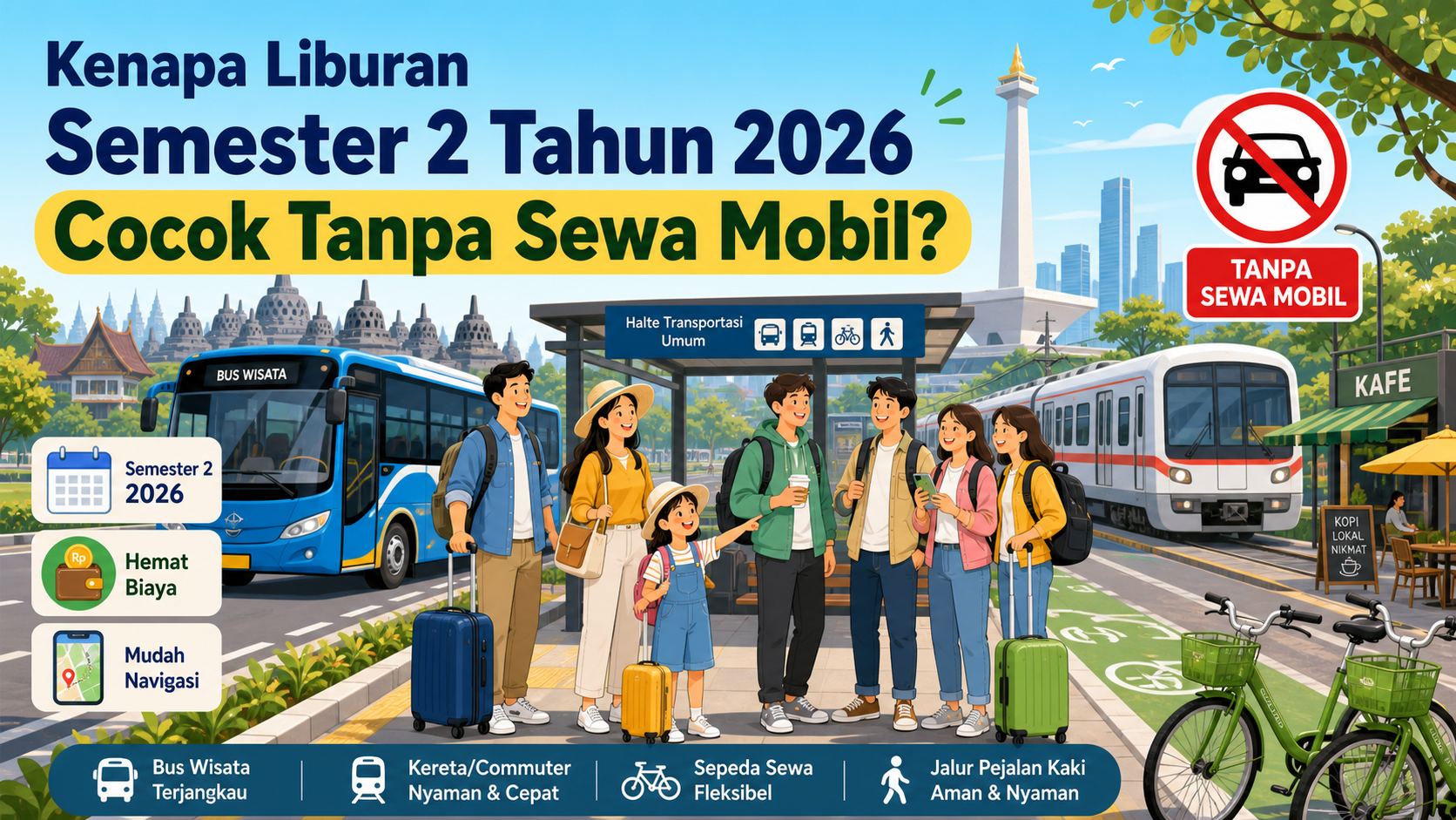 Kenapa Liburan Semester 2 Tahun 2026 Cocok Tanpa Sewa Mobil? - liburan
