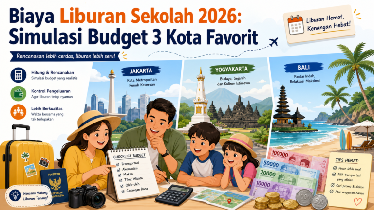 liburan - Biaya Liburan Sekolah 2026: Simulasi Budget 3 Kota Favorit