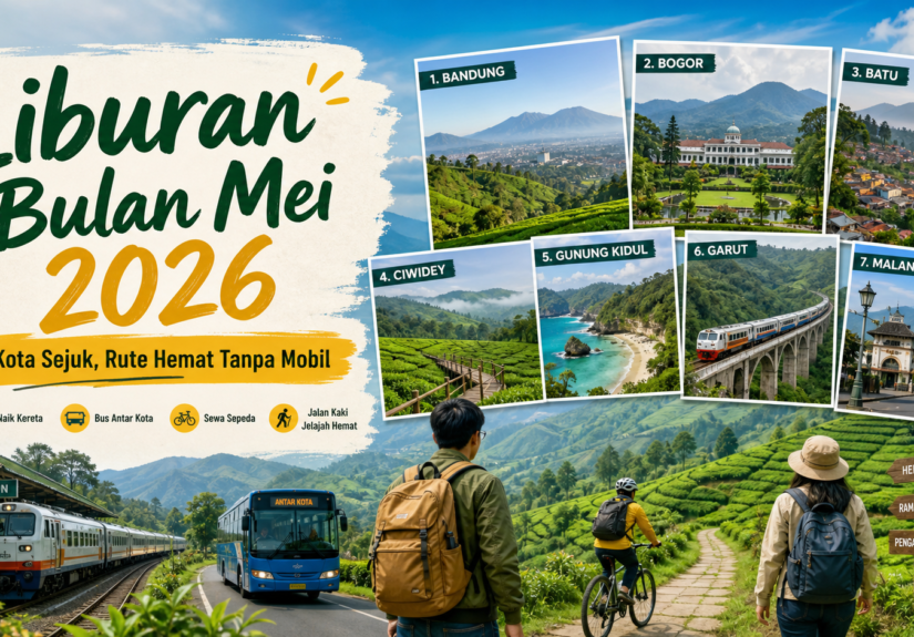 liburan - Liburan Bulan Mei 2026: 7 Kota Sejuk, Rute Hemat Tanpa Mobil