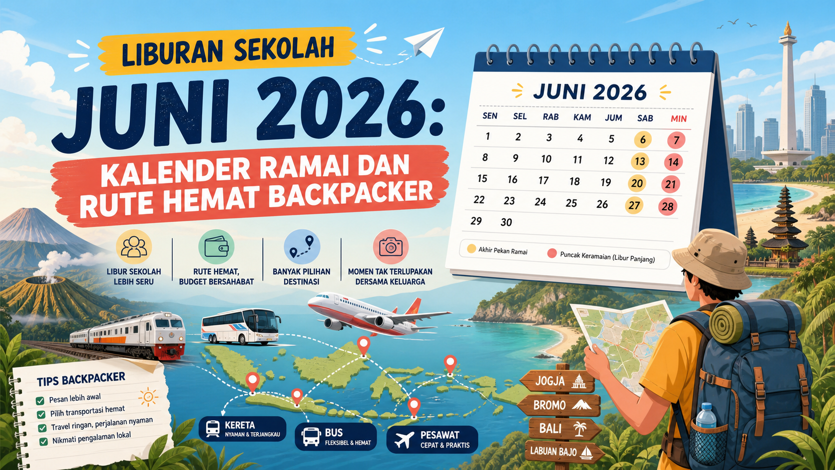 liburan - Liburan Sekolah Juni 2026: Kalender Ramai dan Rute Hemat Backpacker
