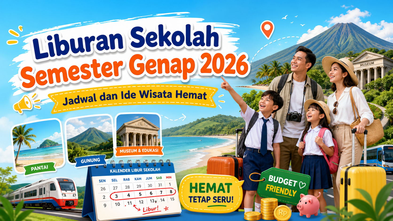 liburan - Liburan Sekolah Semester Genap 2026: Jadwal dan Ide Wisata Hemat
