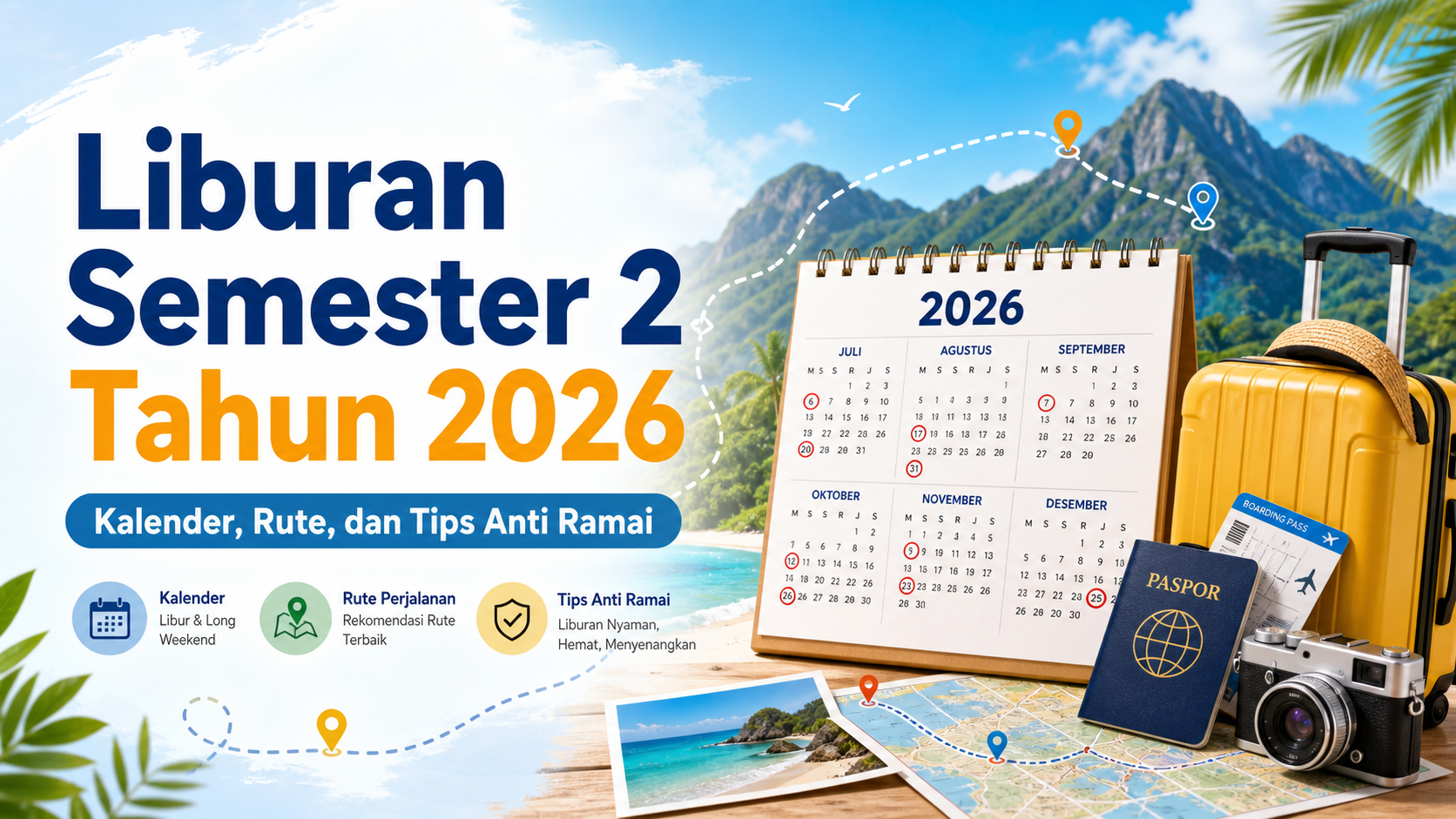 liburan - Liburan Semester 2 Tahun 2026: Kalender, Rute, dan Tips Anti Ramai