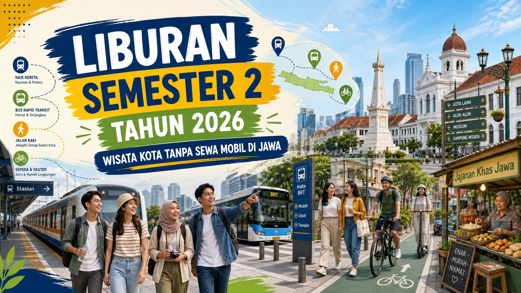 liburan - Liburan Semester 2 Tahun 2026: Wisata Kota Tanpa Sewa Mobil di Jawa