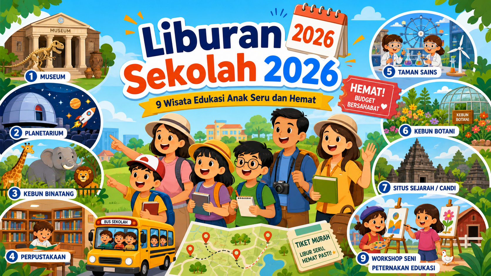 Liburan Sekolah 2026: 9 Wisata Edukasi Anak Seru dan Hemat - liburan