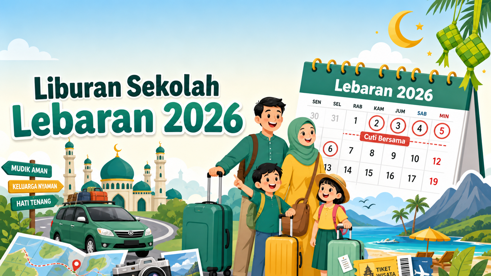 Liburan Sekolah Lebaran 2026: Tanggal, Cuti, Ide Wisata Keluarga - liburan