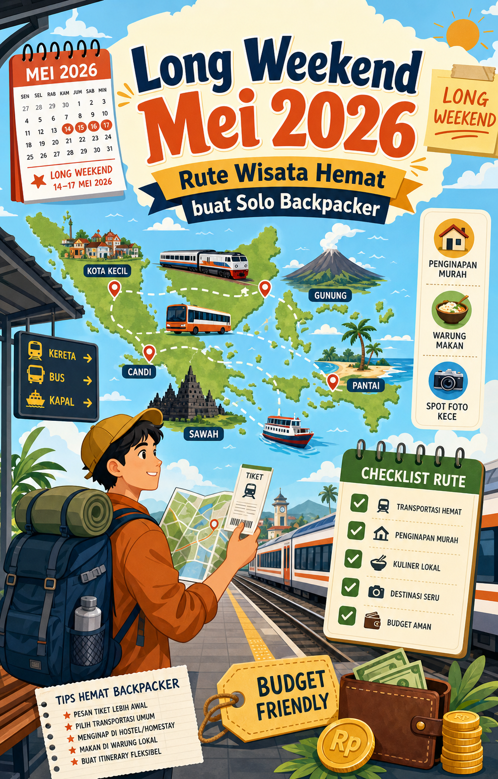 Long Weekend Mei 2026: Rute Wisata Hemat buat Solo Backpacker - liburan