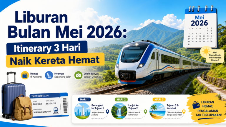 mei - Liburan Bulan Mei 2026: Itinerary 3 Hari Naik Kereta Hemat