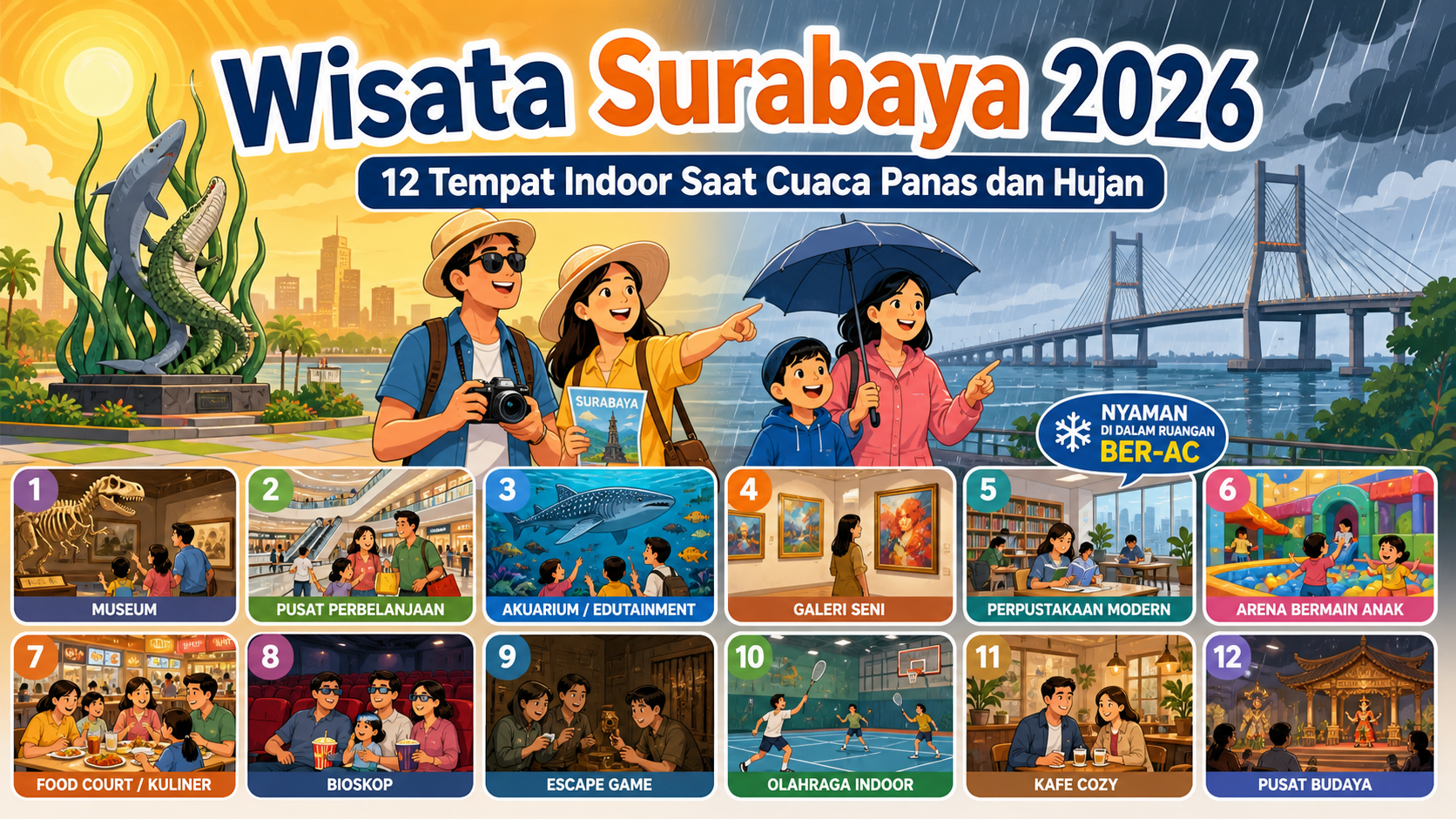 Wisata Surabaya 2026: 12 Tempat Indoor Saat Cuaca Panas dan Hujan - surabaya