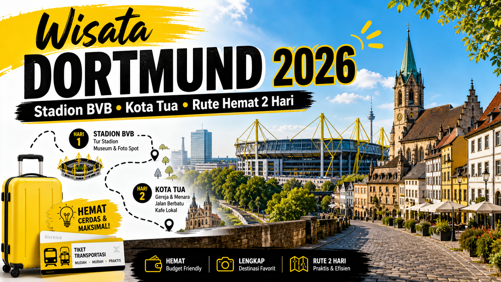 dortmund - Wisata Dortmund 2026: Stadion BVB, Kota Tua, Rute Hemat 2 Hari