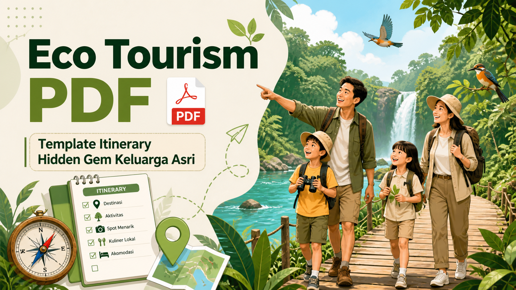 ecotourism - Eco Tourism PDF: Template Itinerary Hidden Gem Keluarga Asri