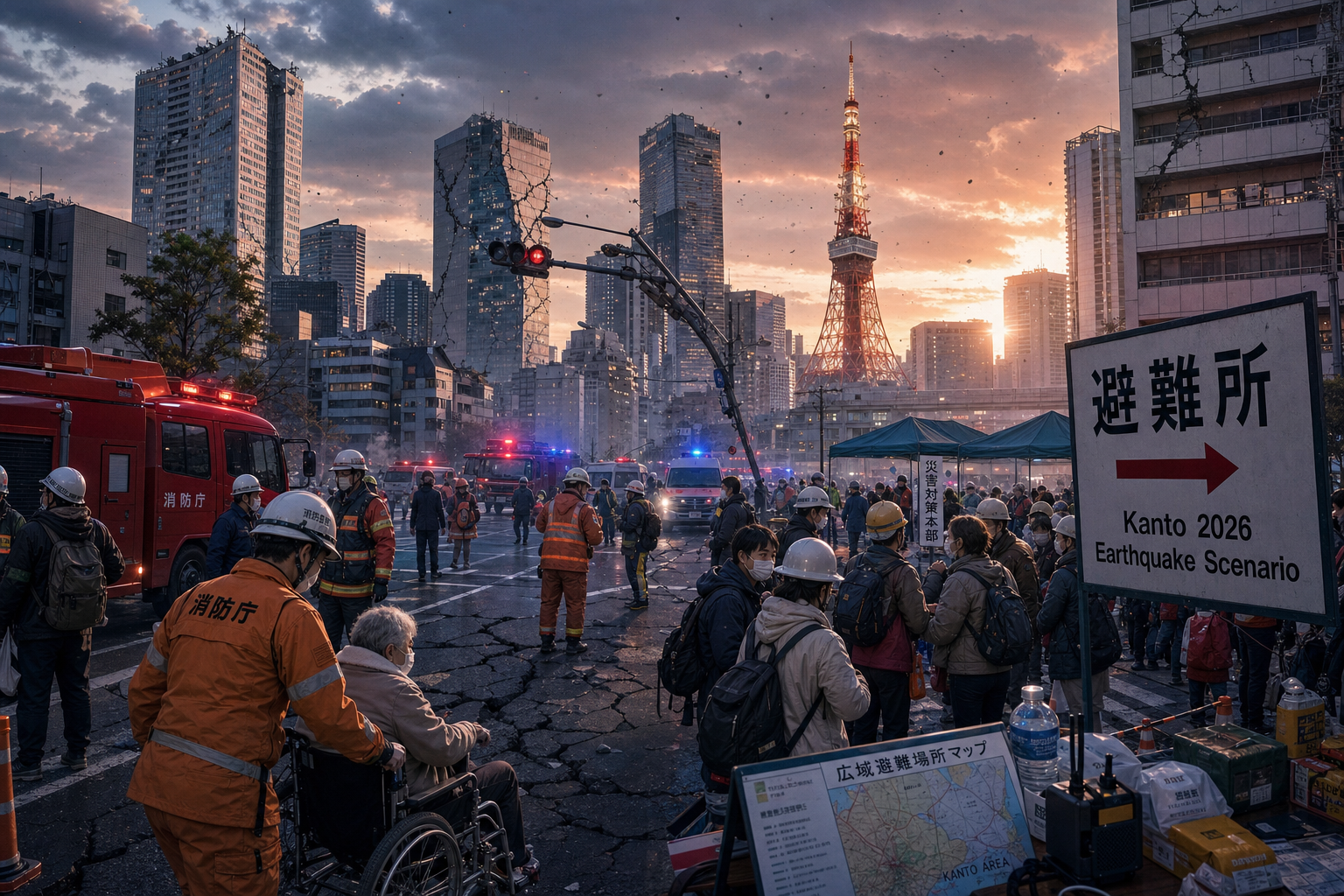 Gambaran Situasi Gempa Jepang 2026 di Kanto - jepang