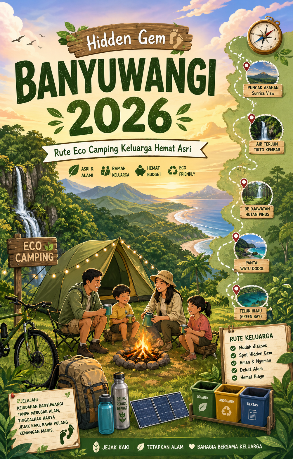 Hidden Gem Banyuwangi 2026: Rute Eco Camping Keluarga Hemat Asri - banyuwangi