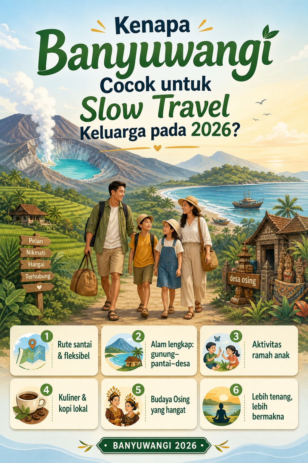 Kenapa Banyuwangi Cocok untuk Slow Travel Keluarga pada 2026? - banyuwangi