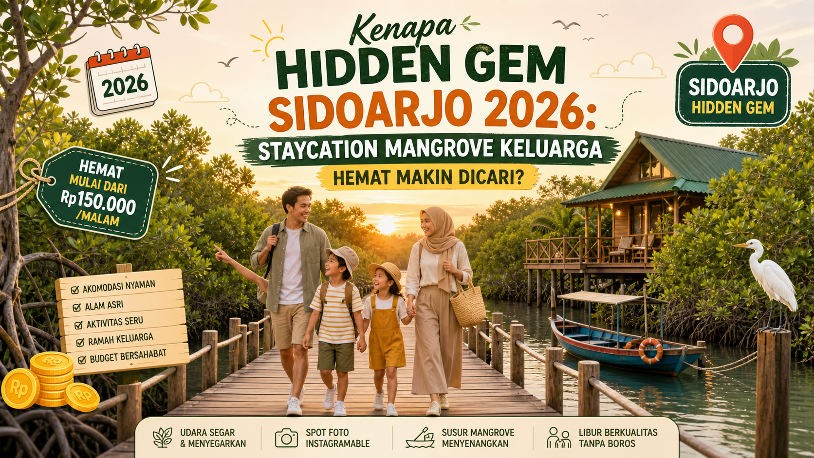 Kenapa Hidden Gem Sidoarjo 2026: Staycation Mangrove Keluarga Hemat Makin Dicari? - sidoarjo