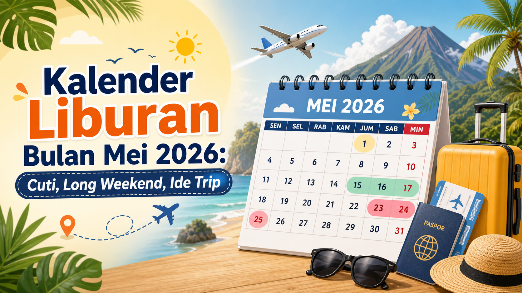 liburan - Kalender Liburan Bulan Mei 2026: Cuti, Long Weekend, Ide Trip