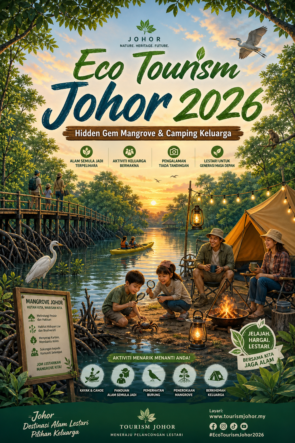 Eco Tourism Johor 2026: Hidden Gem Mangrove dan Camping Keluarga - johor