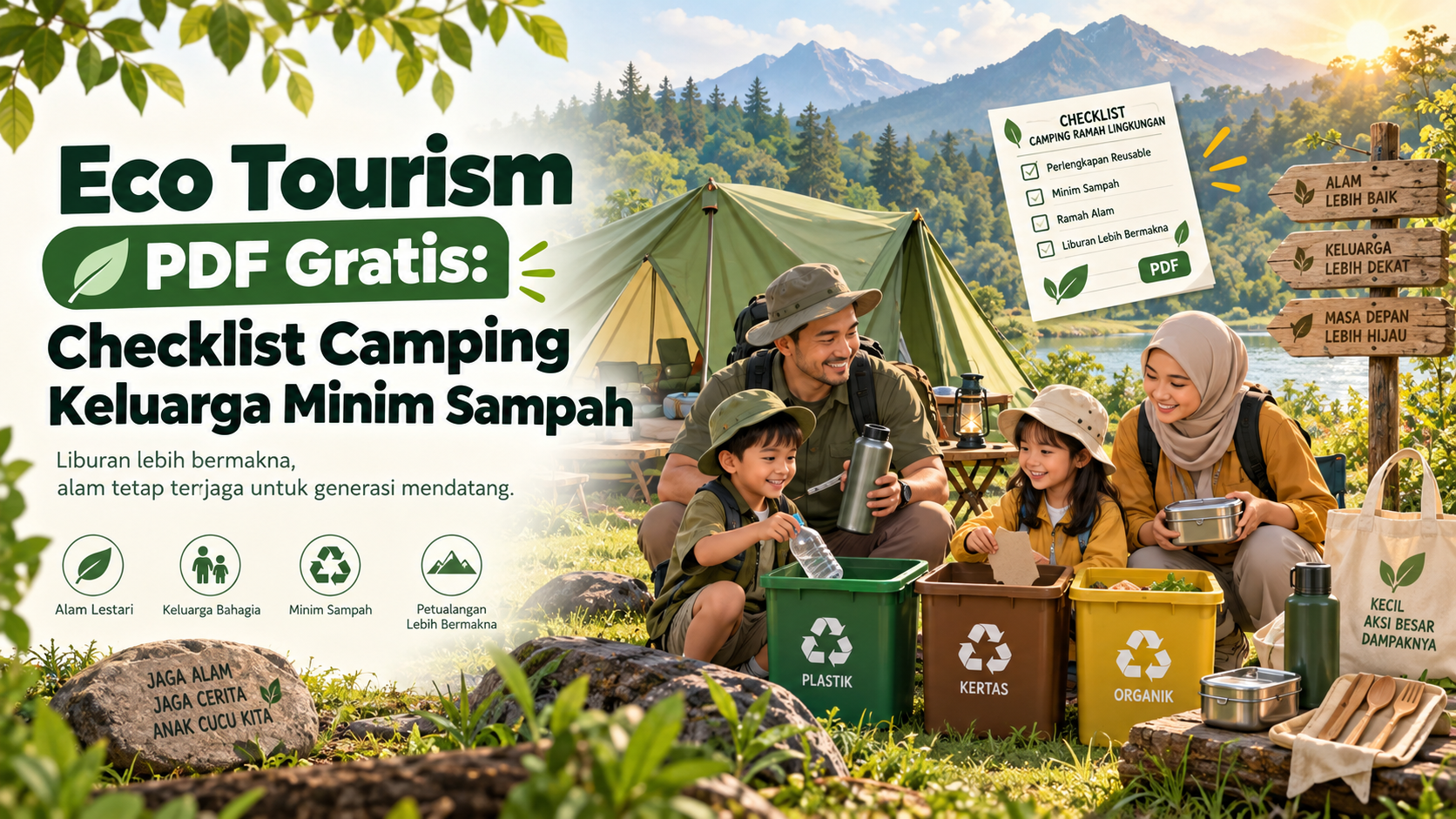 ekowisata - Eco Tourism PDF Gratis: Checklist Camping Keluarga Minim Sampah