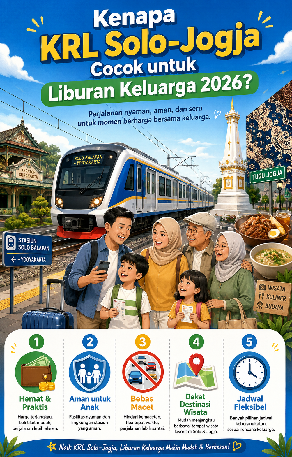 Kenapa KRL Solo Jogja Cocok untuk Liburan Keluarga 2026? - krl
