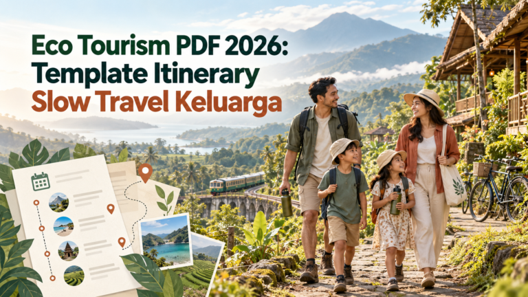 ekowisata - Eco Tourism PDF 2026: Template Itinerary Slow Travel Keluarga